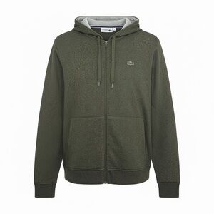 Lacoste Men's SPORT Tennis Fleece Zip-Up Hoodie Size L in Green